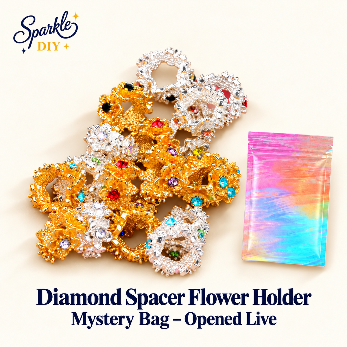 【New 💖】Diamond spacer/flower holder  Blind Bags- Open in live