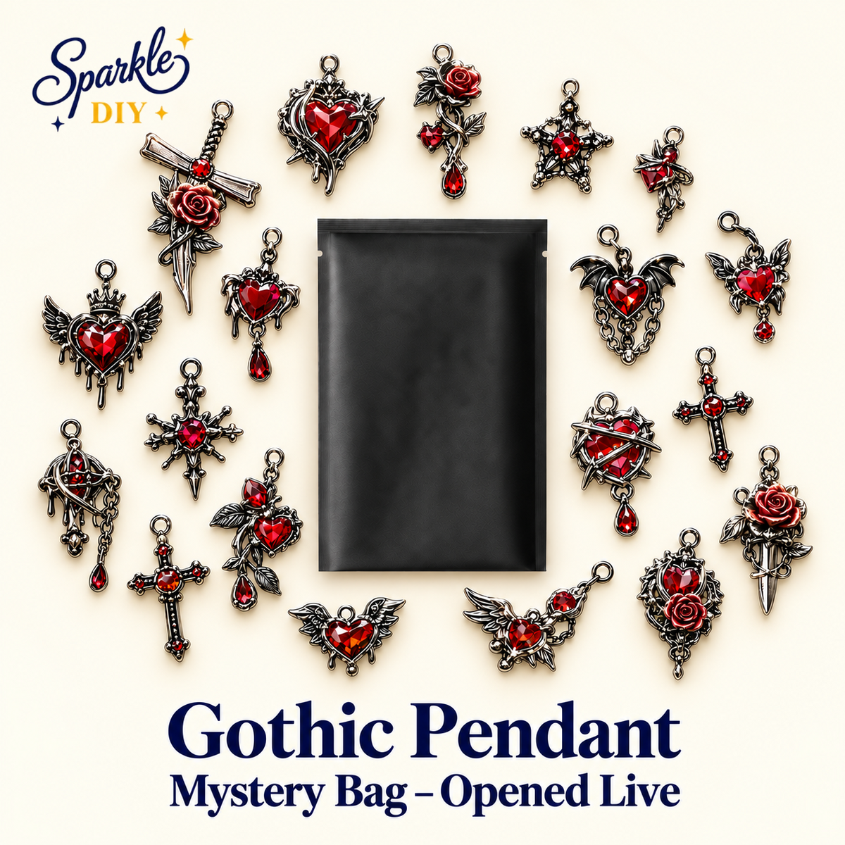 Gothic pendant Mystery Bag – Opened Live