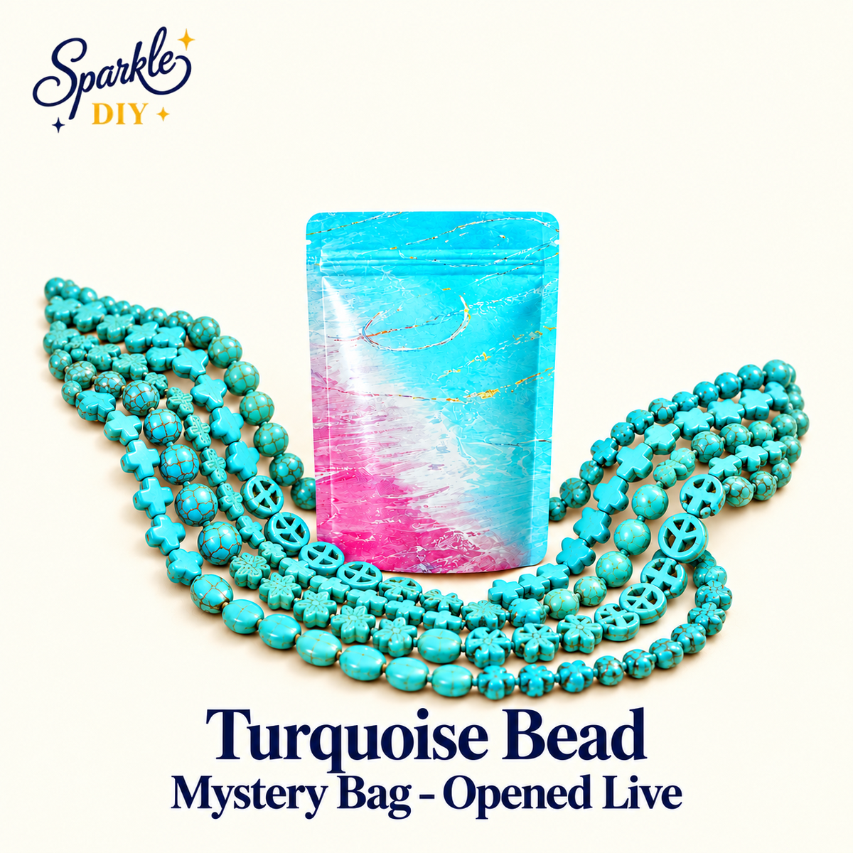 【New Colored💖】Turquoise bead Blind Bags- Open in live