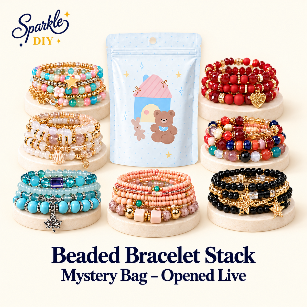 Beaded Bracelet Stack Mystery Bag – Opened Live