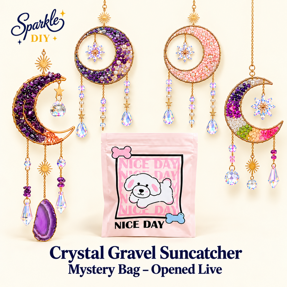 Crystal gravel Suncatcher Mystery Bag - Opened Live