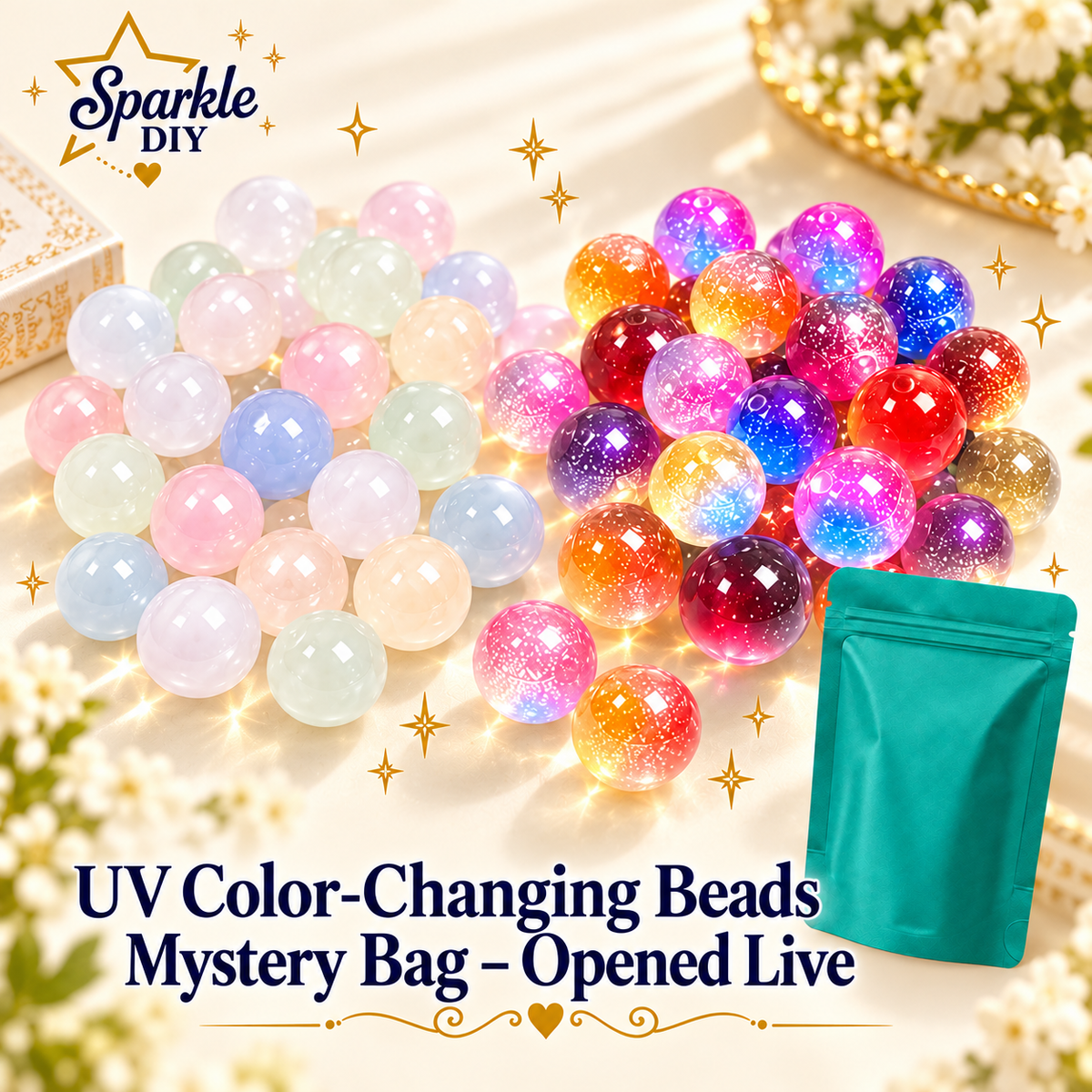 UV Color-Changing Beads Mystery Bag – Opened Live