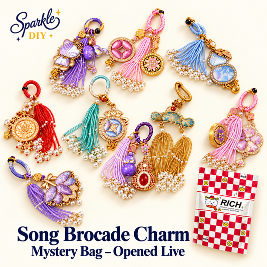 Song Brocade Charm Mystery Bag for Phone/Keychain – Opened Live